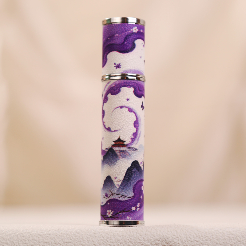 Sticla parfum din piele și sticlă | Turnare prin injecție | Serigrafie | Procesare personalizată | Cod produs BH