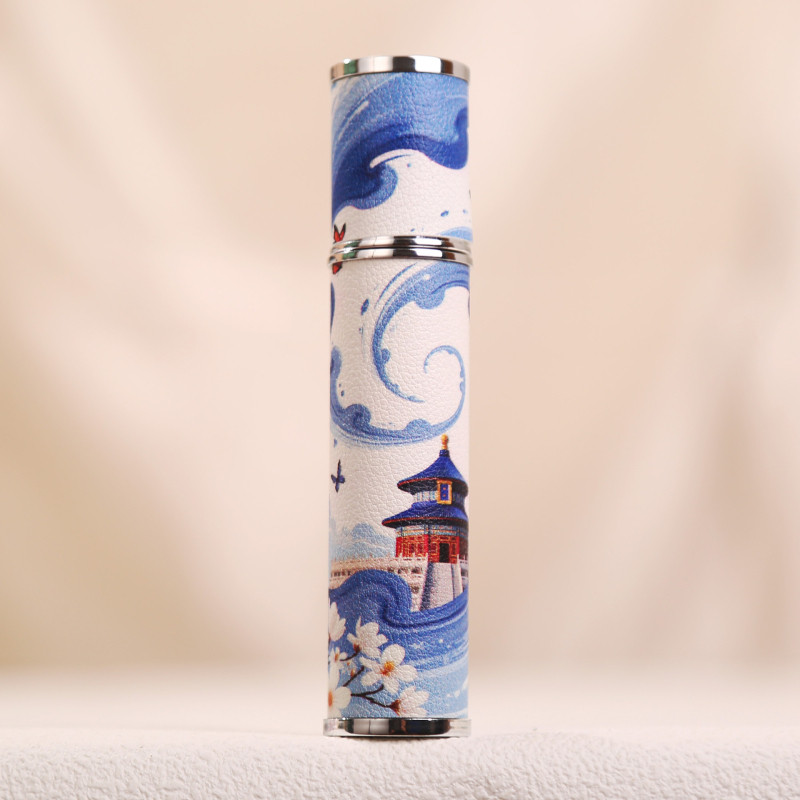 Sticla parfum din piele și sticlă | Turnare prin injecție | Serigrafie | Procesare personalizată | Cod produs BH