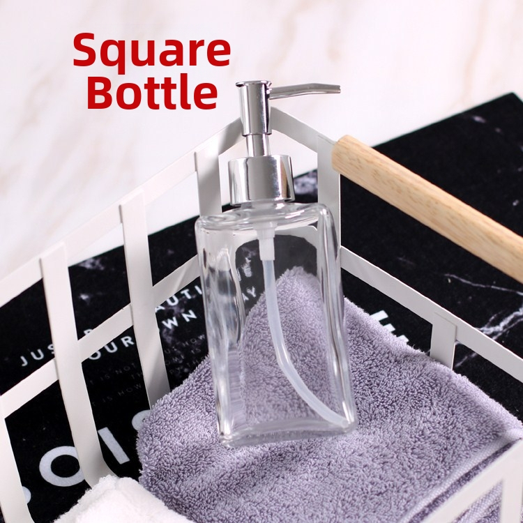 Sticlă din sticlă pentru dezinfectant de mâini și loțiune, cu dozator tip presiune, Rongtai 5681118