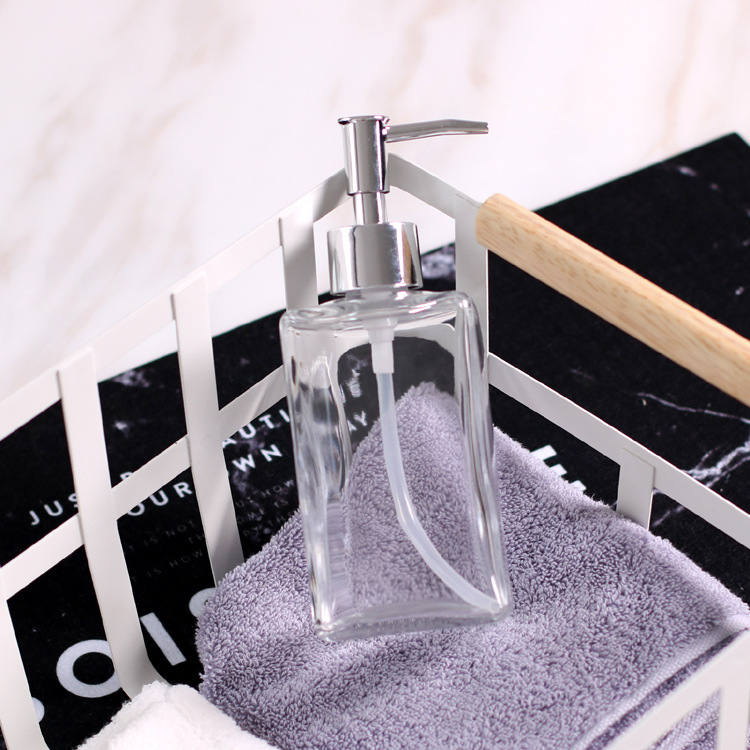 Sticlă din sticlă pentru dezinfectant de mâini și loțiune, cu dozator tip presiune, Rongtai 5681118