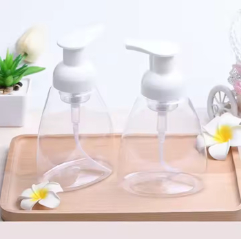 Φαν-σχήματος φιάλη αφρού PET για καθαρισμό προσώπου, με αντλία, επιφάνειας εκτύπωσης και δυνατότητα εξατομίκευσης