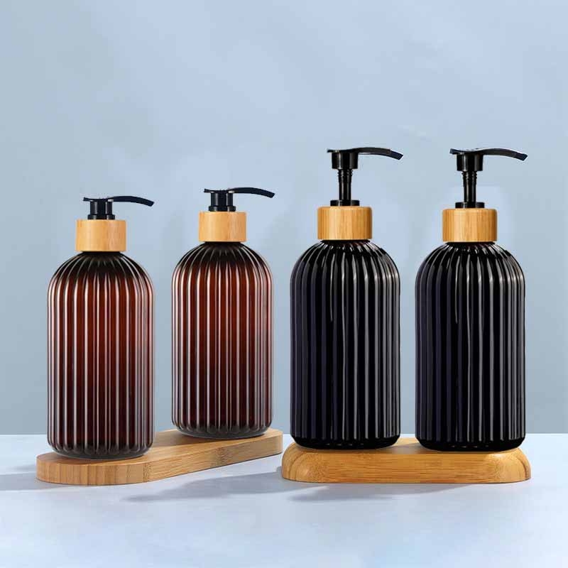 Flacon dozator PET 500 ml, îngroșat, cu pompă – recipient înlocuibil pentru gel de duș, șampon și balsam