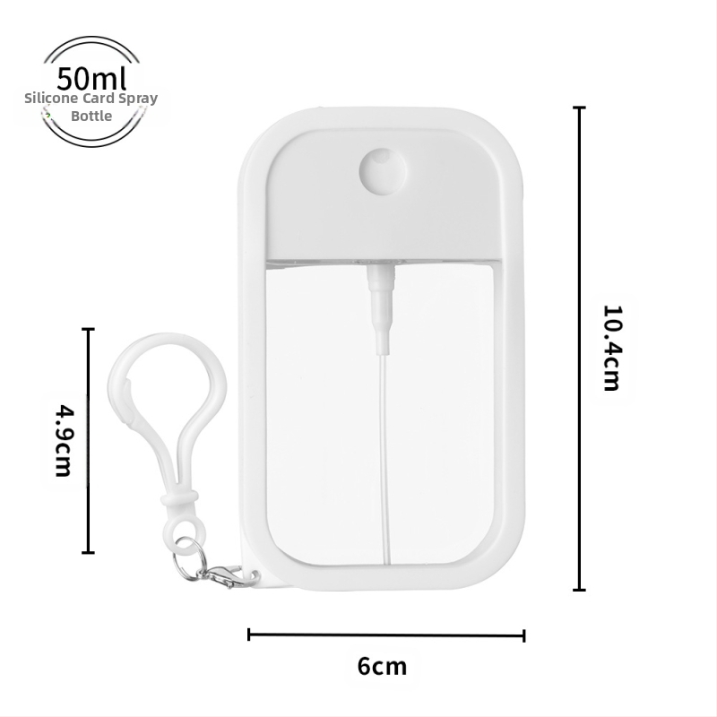 PETG tip card spray cu husă din silicon pentru dezinfectant de mâini, repelent împotriva țânțarilor