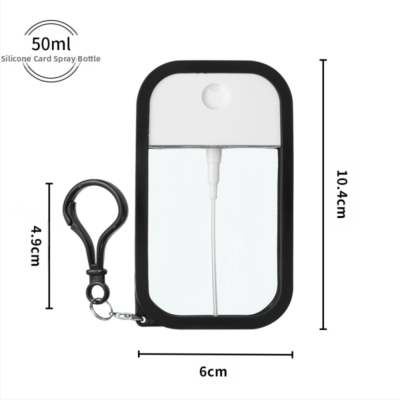 PETG tip card spray cu husă din silicon pentru dezinfectant de mâini, repelent împotriva țânțarilor