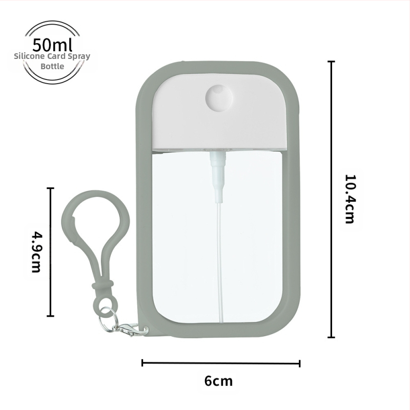 PETG tip card spray cu husă din silicon pentru dezinfectant de mâini, repelent împotriva țânțarilor