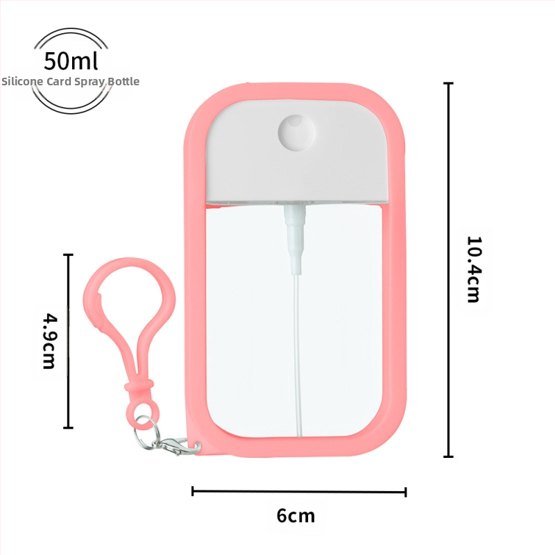 PETG tip card spray cu husă din silicon pentru dezinfectant de mâini, repelent împotriva țânțarilor