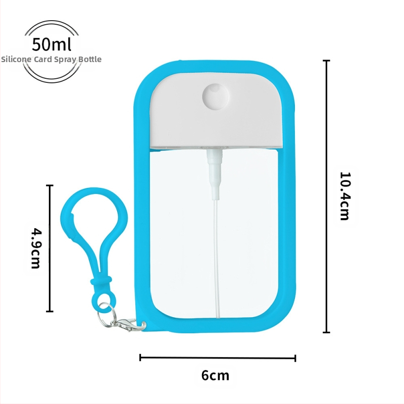 PETG tip card spray cu husă din silicon pentru dezinfectant de mâini, repelent împotriva țânțarilor