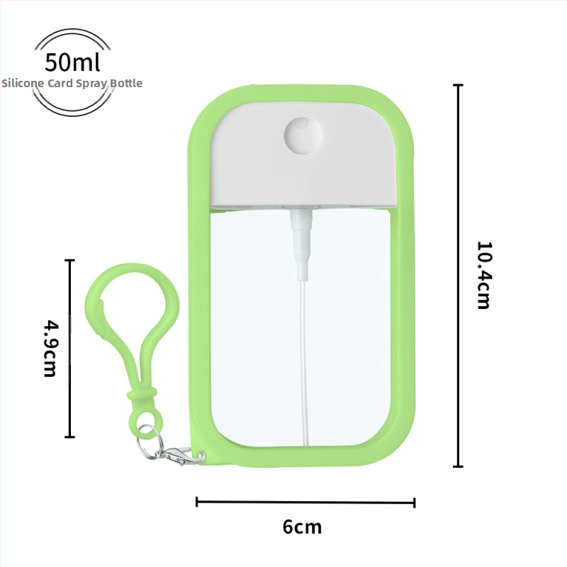 PETG tip card spray cu husă din silicon pentru dezinfectant de mâini, repelent împotriva țânțarilor