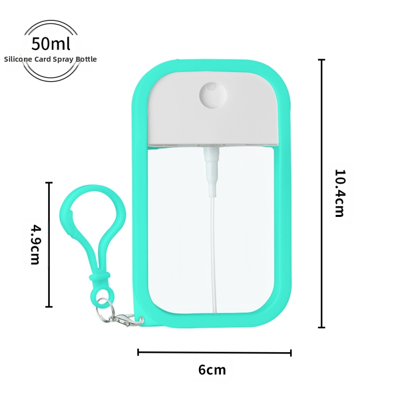 PETG tip card spray cu husă din silicon pentru dezinfectant de mâini, repelent împotriva țânțarilor