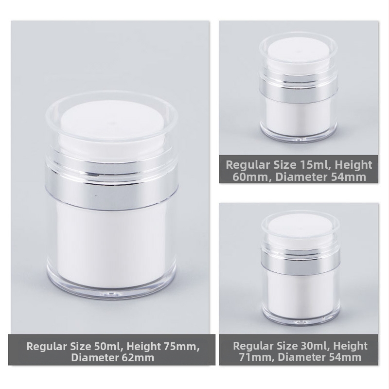 Recipient ABS vacuum pentru cremă facială, dozator cu aer tip presiune, model qwt-1871, sticluță portabilă de probă pentru călătorii