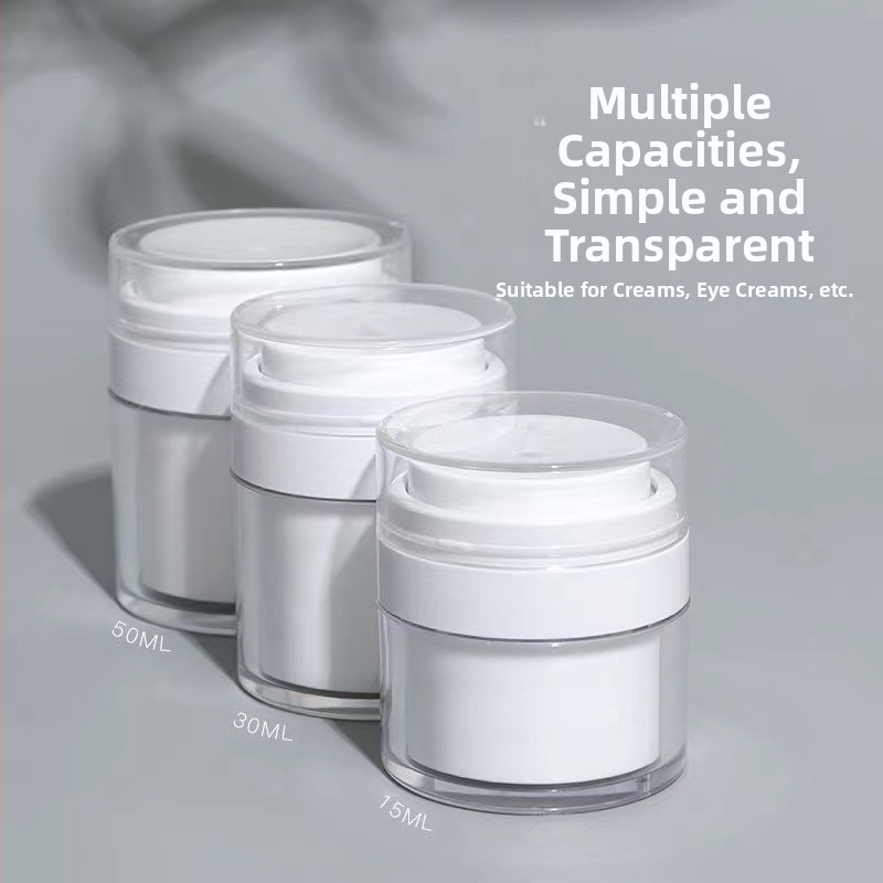 Recipient ABS vacuum pentru cremă facială, dozator cu aer tip presiune, model qwt-1871, sticluță portabilă de probă pentru călătorii