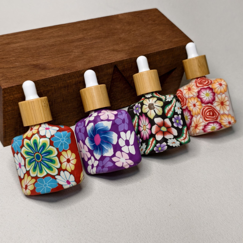 Μπουκάλι αιθέριου ελαίου από μαλακό πηλό με σταγονόμετρο (Χωρίς προσαρμογές)