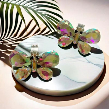 Αποσπώμενο κλιπ παπουτσιών με πεταλούδα και κρύσταλλο, μοντέλο DZ19, μάρκα LXM, συμβατό με αθλητικά και δερμάτινα παπούτσια