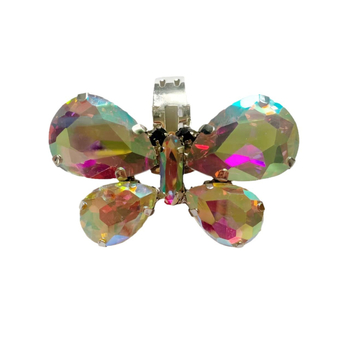 Αποσπώμενο κλιπ παπουτσιών με πεταλούδα και κρύσταλλο, μοντέλο DZ19, μάρκα LXM, συμβατό με αθλητικά και δερμάτινα παπούτσια