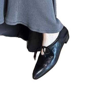 Moteriški baleto sandalai su PU viršutine dalimi, apvali nosis, Korėjietiškas stilius, gumine pada