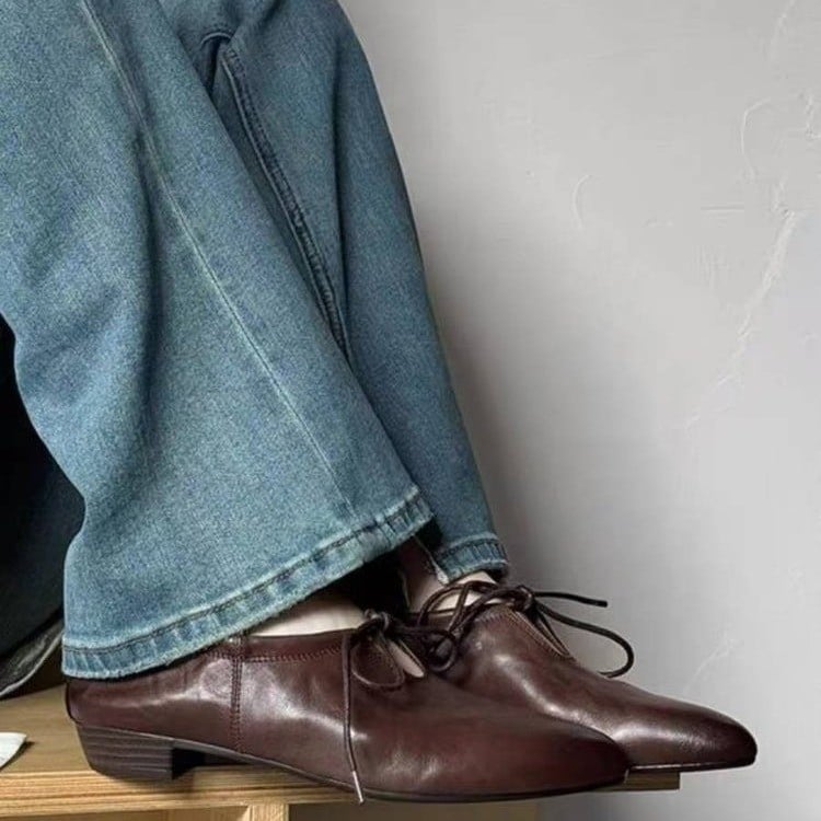 Moteriški baleto sandalai su PU viršutine dalimi, apvali nosis, Korėjietiškas stilius, gumine pada