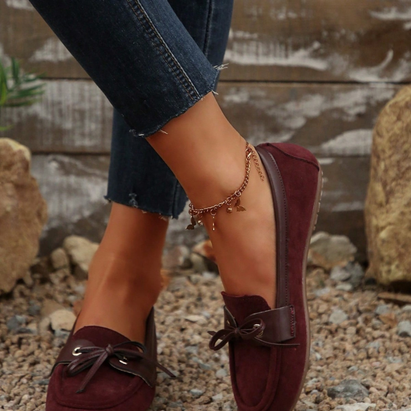 Sieviešu darba kurpes ar auduma augšdaļu, apaļa purngala, slip-on, zems papēdis, gumijas zole