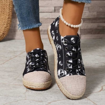 Παπούτσια casual, στρογγυλή μύτη, με κορδόνια, kitten heel 4-6 cm, σόλα από καουτσούκ