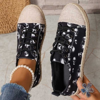 Παπούτσια casual, στρογγυλή μύτη, με κορδόνια, kitten heel 4-6 cm, σόλα από καουτσούκ