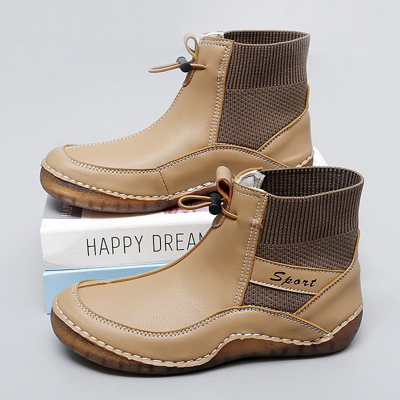 Unisex Martin zābaki: ūdensdroši ādas Super Migration augšdaļa, PU iekšzole, gumijas zole, apaļš purngals