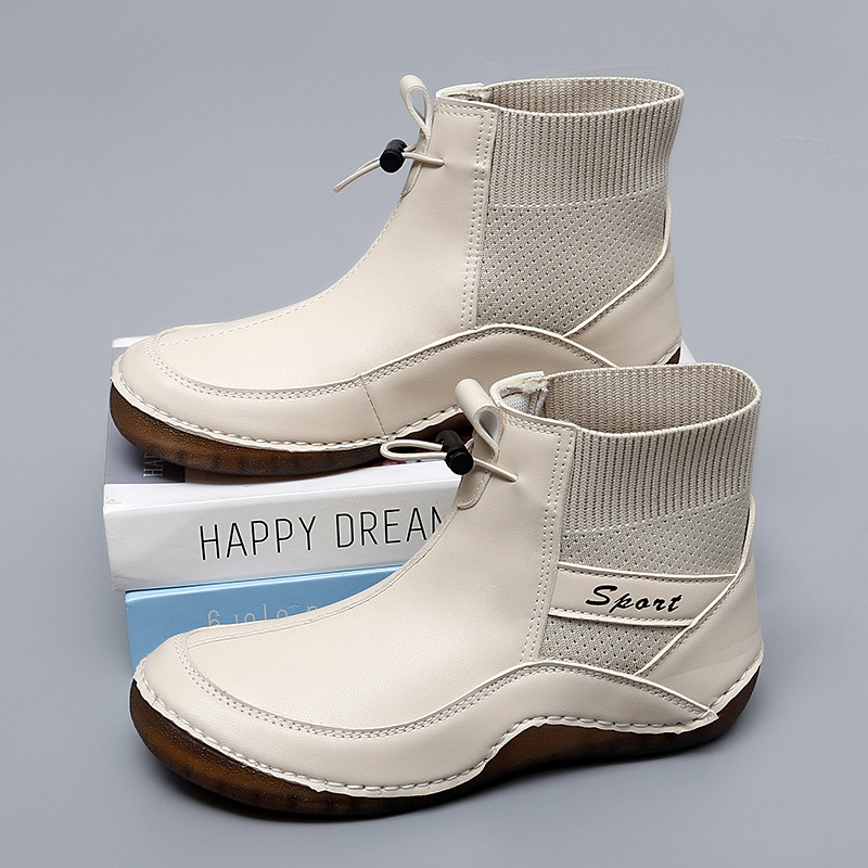 Unisex Martin zābaki: ūdensdroši ādas Super Migration augšdaļa, PU iekšzole, gumijas zole, apaļš purngals