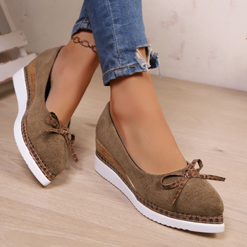 Sieviešu klinveida kurpes - velūra augšdaļa, smailais purns, 6–8 cm papēža augstums, Slip-On, gumijas zole