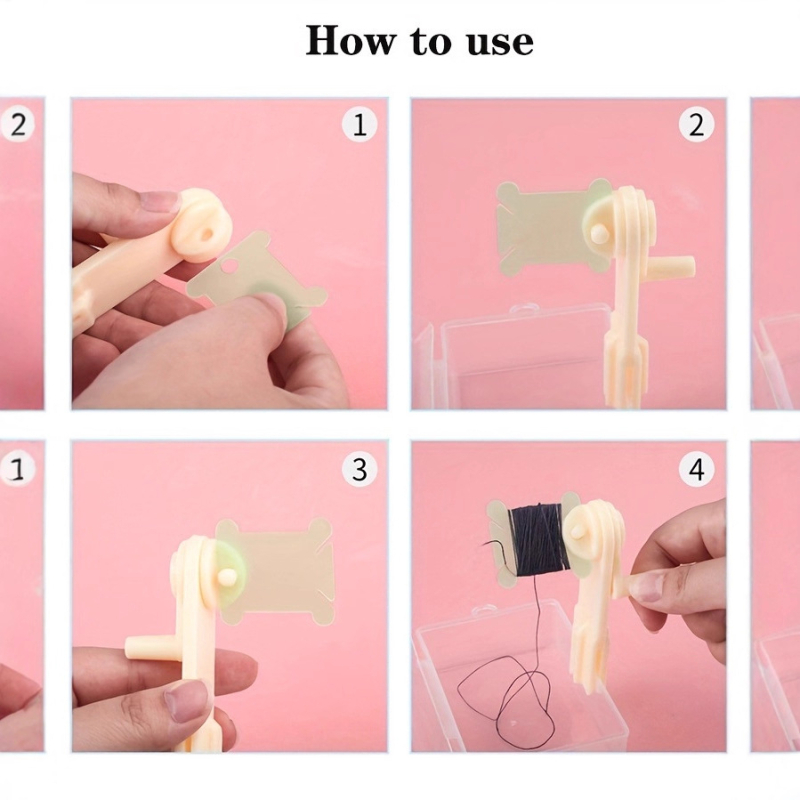 Junzhi ručni navijač pređe za križišno šivanje, uvijanje pređe i spajanje niti, plastična konstrukcija