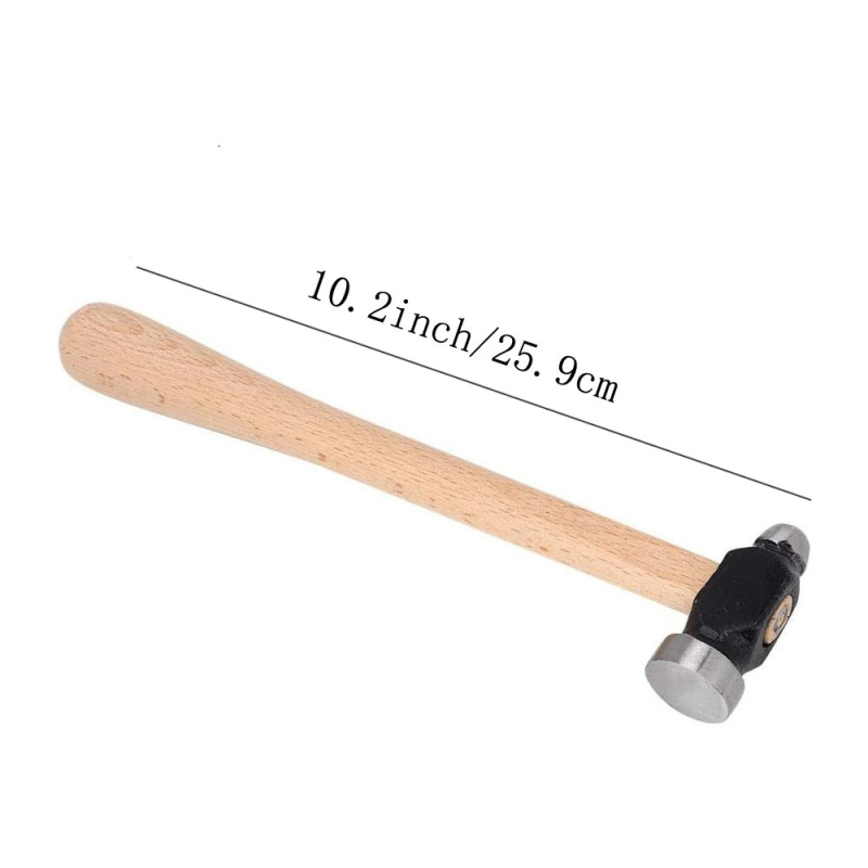 Kugļu galvas āmurs ar koka rokturi, domāts mājas DIY darbiem