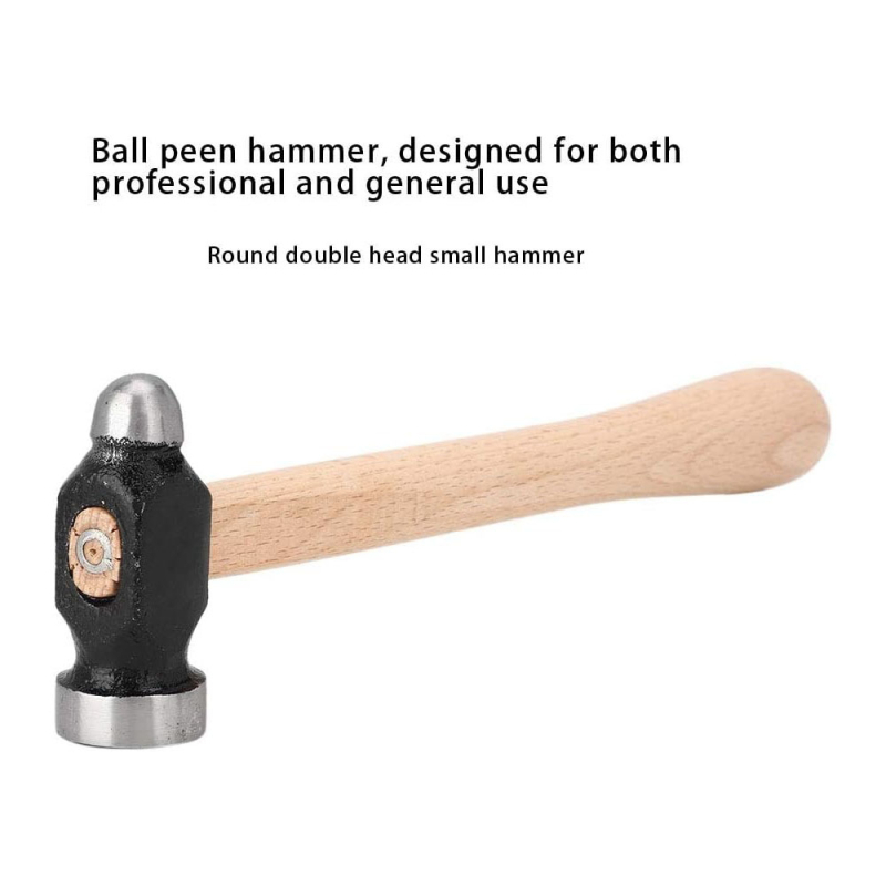 Kugļu galvas āmurs ar koka rokturi, domāts mājas DIY darbiem