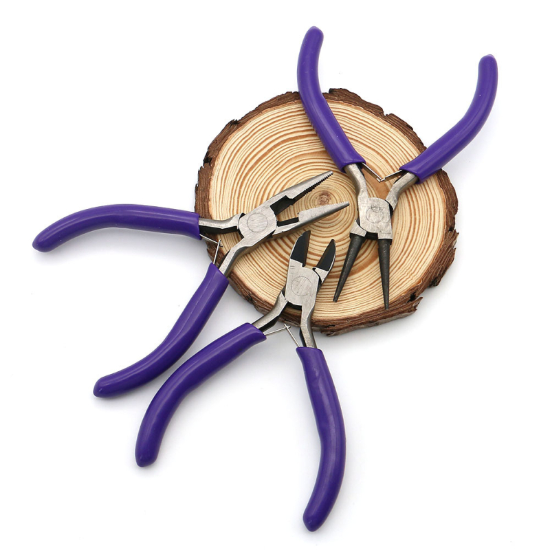 Többcélú kis csipesz – hegyes csúcsú fogó, ferde szájú fogó ékszerekhez, nagy vágóerő, 206 g, vágási átmérő 12/15/20 mm, fej hossza 32/45/45 mm