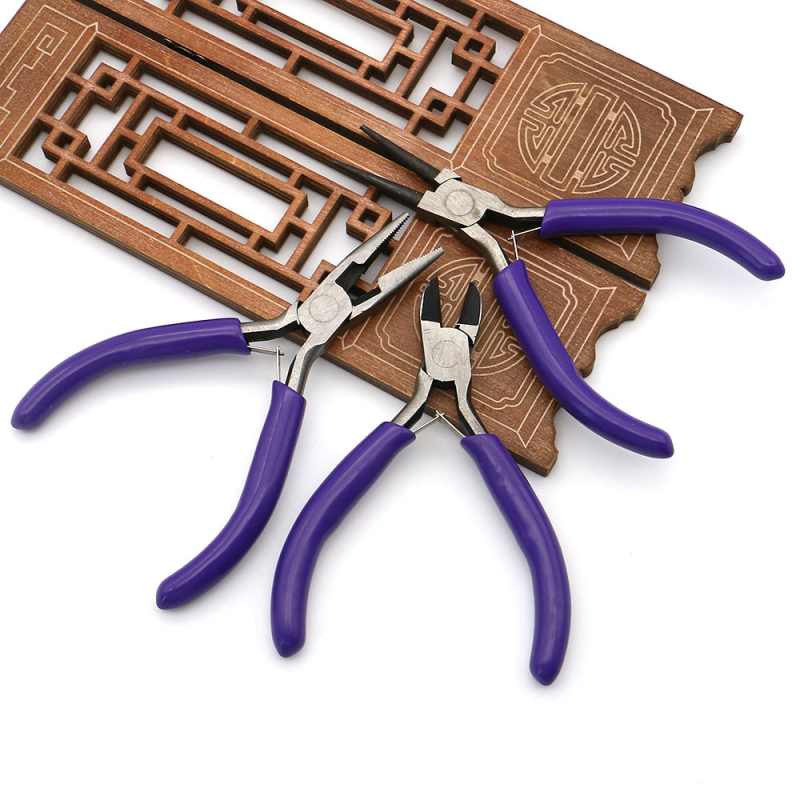 Többcélú kis csipesz – hegyes csúcsú fogó, ferde szájú fogó ékszerekhez, nagy vágóerő, 206 g, vágási átmérő 12/15/20 mm, fej hossza 32/45/45 mm