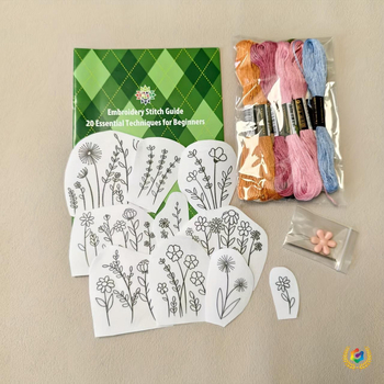 Set za vodotopivo šivanje – materijali za zakrpe, platnene naljepnice s raznim uzorcima, ručna izrada šivanja DIY, pastoralni stil