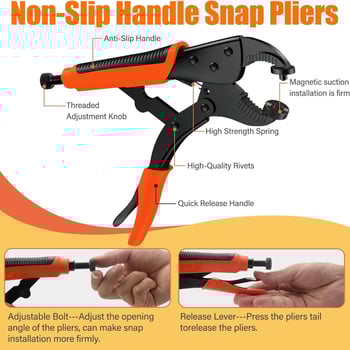 Banwei DIY комплект аксесоари — тежки snap закопчалки, инструмент за натискане на копчета и монтажно средство за платнена тента (BW202406005, wzk)