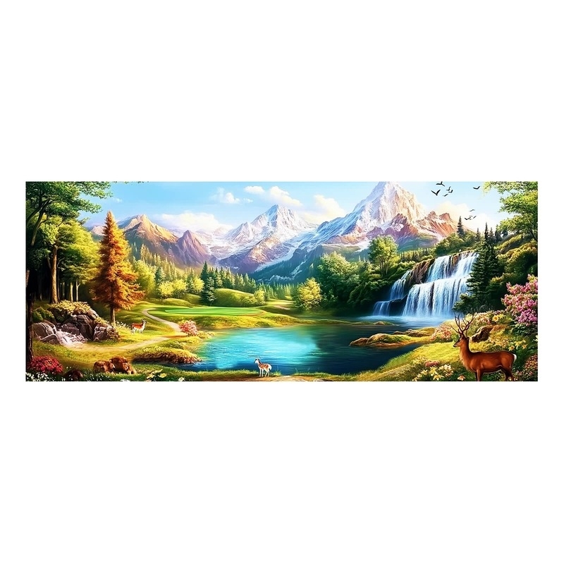 Keresztszemes készlet – tájkép, Mona Lisa, pamutvászon, keresztszemes hímzés, Modern Minimalista stílus, DX1581