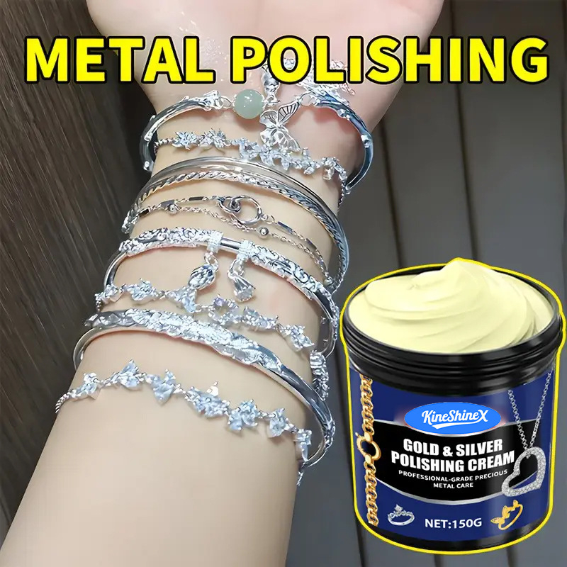 Kineshinex Κοσμηματική Πάστα Γυαλίσματος – Πολυλειτουργική, κατάλληλη για χρυσό/ασήμι/λευκόχρυσο/ανοξείδωτο χάλυβα, 150 g
