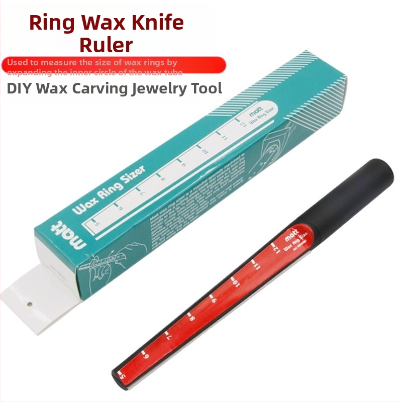 Σετ εργαλείων κεριού για κοσμήματα: μαχαίρι κεριού, εσωτερικός επεκτατής δακτυλιδιού, σωλήνας κεριού και εργαλείο μέτρησης μεγέθους δακτυλιδιού
