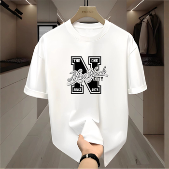 T-shirt με γεωμετρικό σχέδιο, στρογγυλός λαιμός, διχτυωτό ύφασμα, άνετος γραμμής, κοντά μανίκια