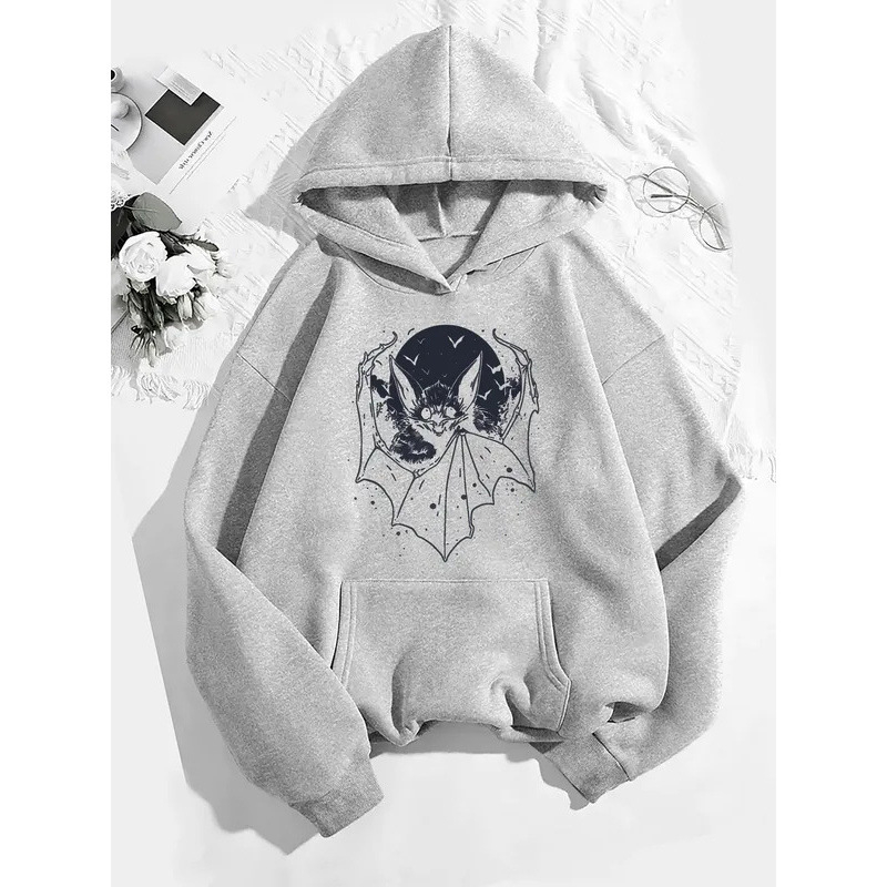 Φούτερ με γραφικό τύπωμα, με κουκούλα, τσέπη καγκάρο, πολυεστέρας 96%+, για άνοιξη και φθινόπωρο