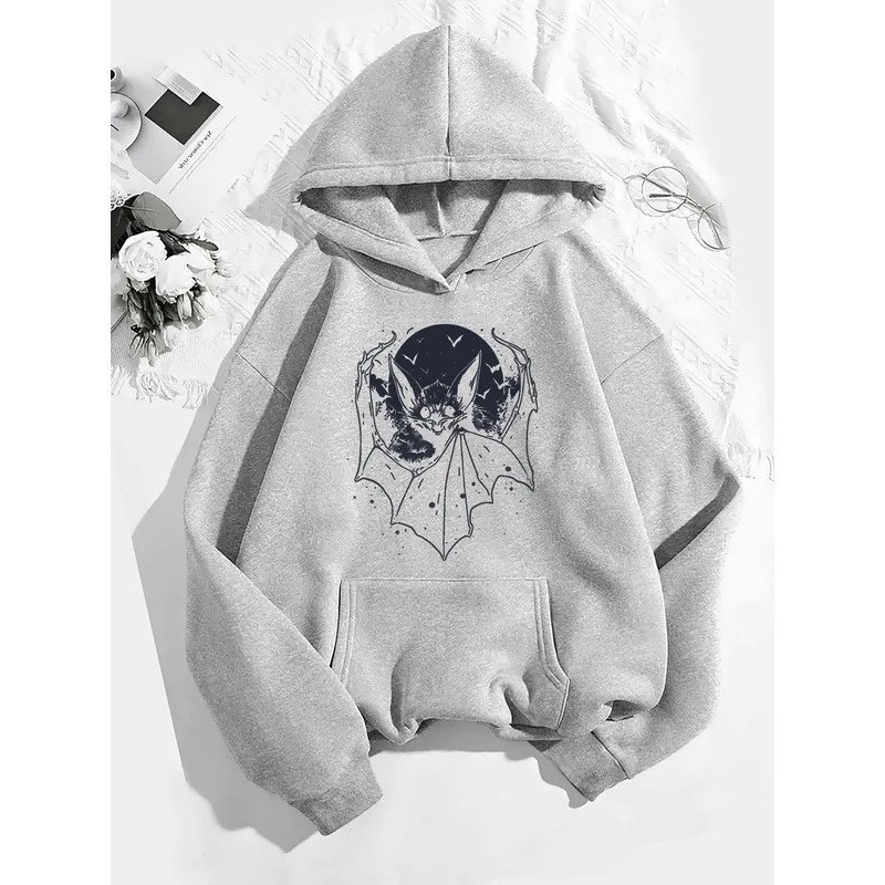 Φούτερ με γραφικό τύπωμα, με κουκούλα, τσέπη καγκάρο, πολυεστέρας 96%+, για άνοιξη και φθινόπωρο