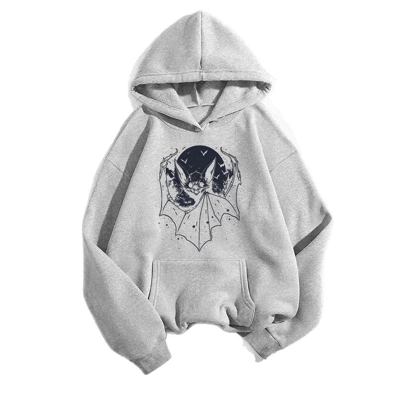 Φούτερ με γραφικό τύπωμα, με κουκούλα, τσέπη καγκάρο, πολυεστέρας 96%+, για άνοιξη και φθινόπωρο