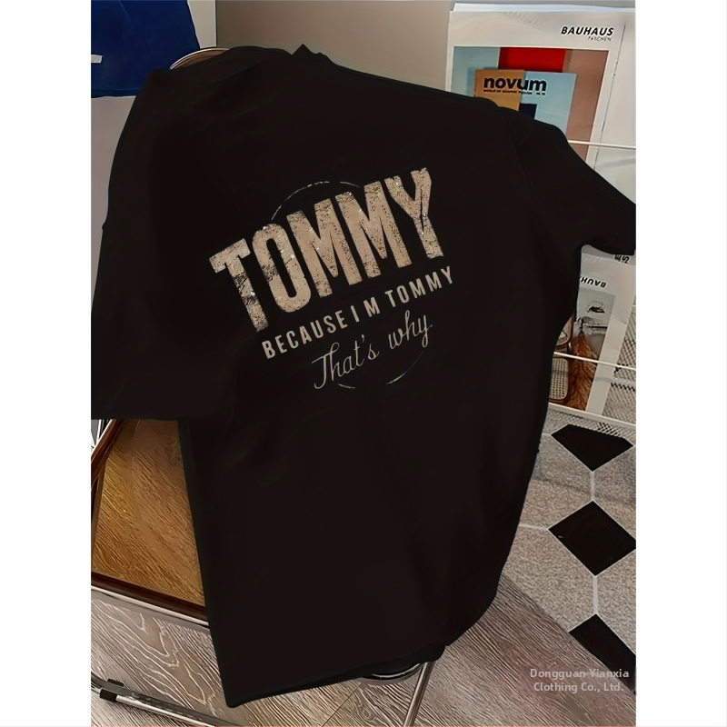 Moteriški medvilniniai marškinėliai su raidžių spausdinimu, laisvas kirpimas, apvalus kaklo iškirpimas, trumpomis rankovėmis, japonų-korejiečių kasdienis stilius