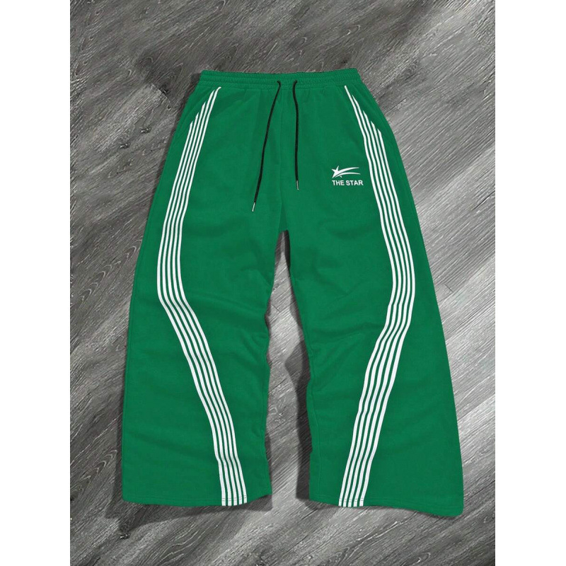 Laisvai siuvamas vyriškas marškinėliai su šūkio spauda ir juostele ant juosmens; natūralios medvilnės CVC mišinys; retro stilius.