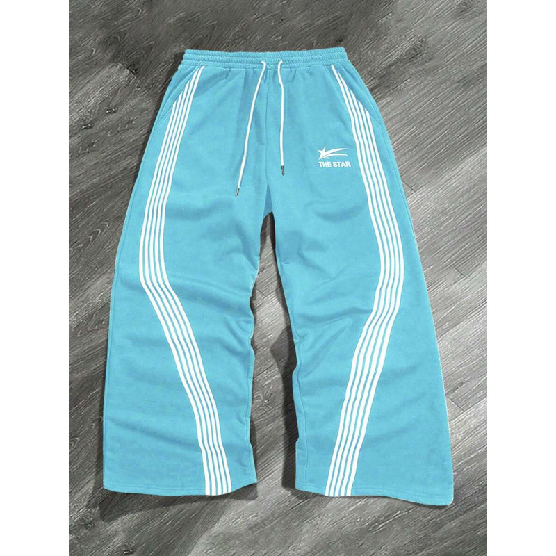 Laisvai siuvamas vyriškas marškinėliai su šūkio spauda ir juostele ant juosmens; natūralios medvilnės CVC mišinys; retro stilius.