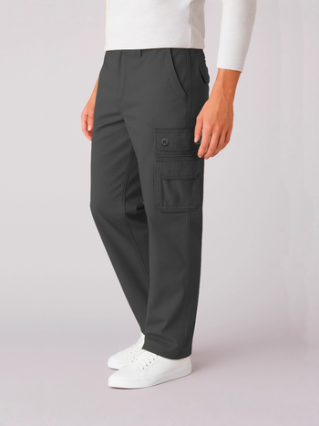 Ανδρικά παντελόνια cargo casual — ίσια γραμμή, μακριά, 100% βαμβάκι, με πολλαπλές τσέπες