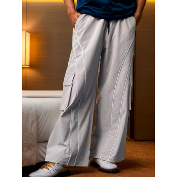 Παντελόνια φαρδιάς γραμμής, χαλαρή εφαρμογή, μακριά, επενδυμένα με φλίς, μη ελαστικό ύφασμα (χαλαρή εφαρμογή, μακριά παντελόνια, φλίς επένδυση, χωρίς ελαστικότητα)