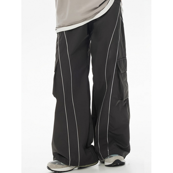 Παντελόνια φαρδιάς γραμμής, χαλαρή εφαρμογή, μακριά, επενδυμένα με φλίς, μη ελαστικό ύφασμα (χαλαρή εφαρμογή, μακριά παντελόνια, φλίς επένδυση, χωρίς ελαστικότητα)