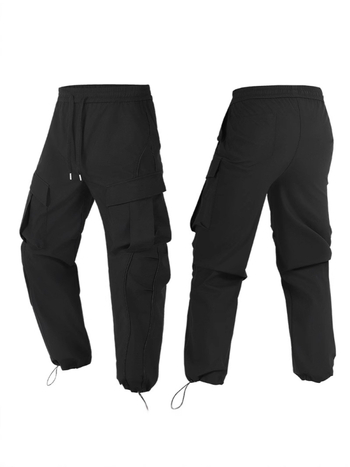 Unisex cargo kelnės, laisvas kirpimas, žemas juosmuo, dryžuotas raštas, 100% poliesteris