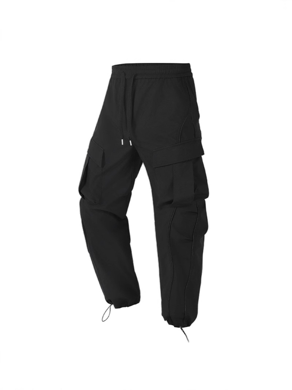 Unisex cargo kelnės, laisvas kirpimas, žemas juosmuo, dryžuotas raštas, 100% poliesteris