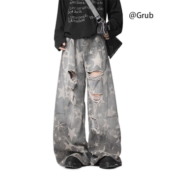 Работни панталони с свободна кройка и широки крачоли, средна талия, ципова закопчалка, памучна тъкан