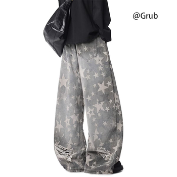 Работни панталони с свободна кройка и широки крачоли, средна талия, ципова закопчалка, памучна тъкан